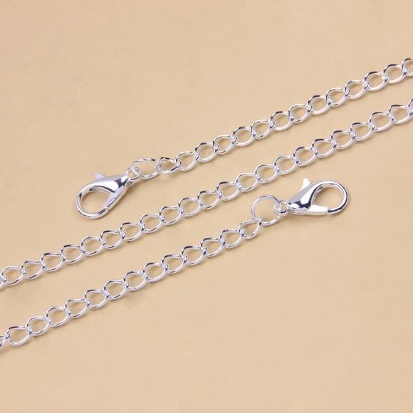 Simple Tennis Heart Anklet, Tennis Anklet, Heart Anklet - Picture 4 of 5